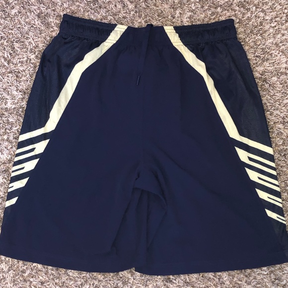 Navy Academy Blue and vegas gold Under Armour shorts - Picture 3 of 4